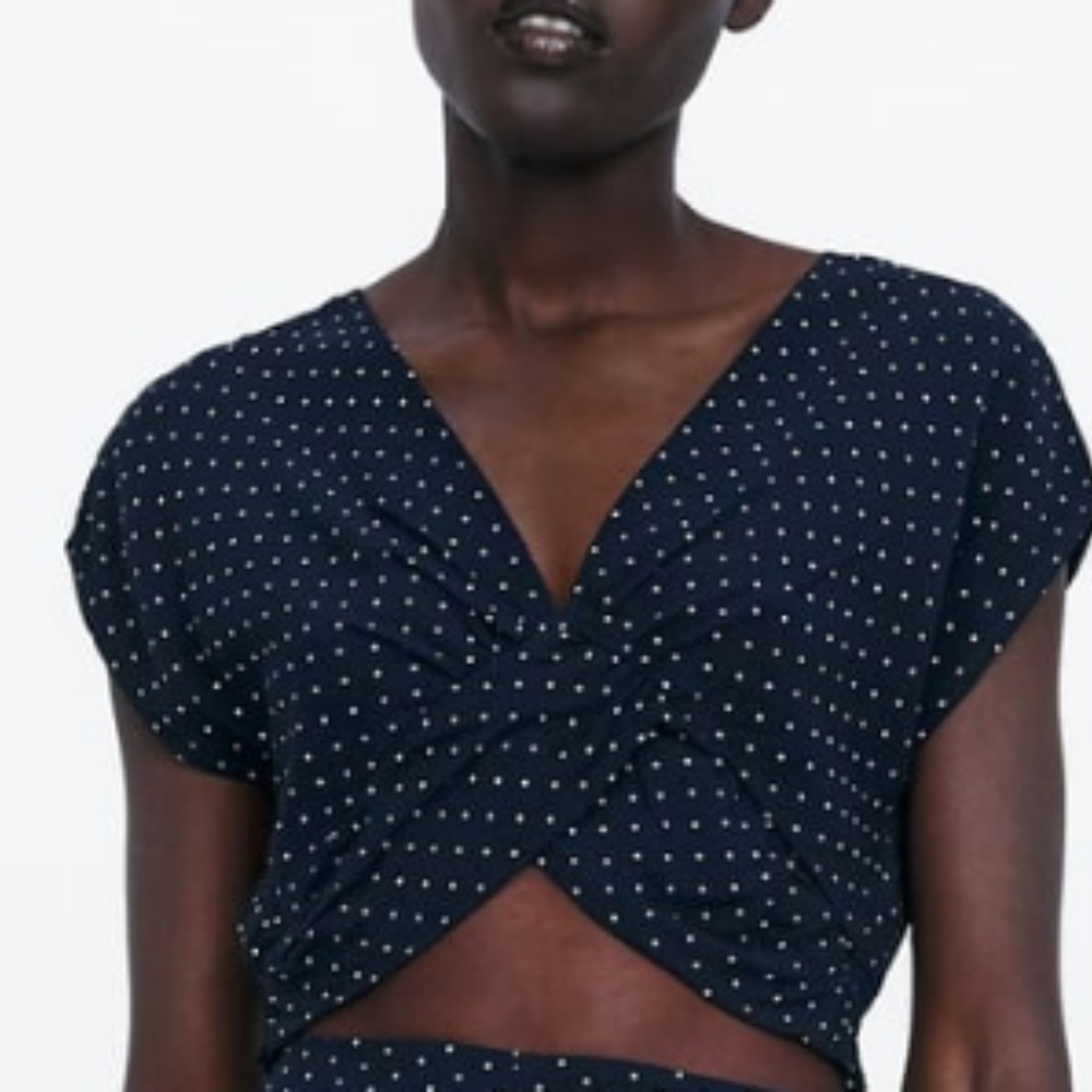 Zara - Polka Dot Crop Top